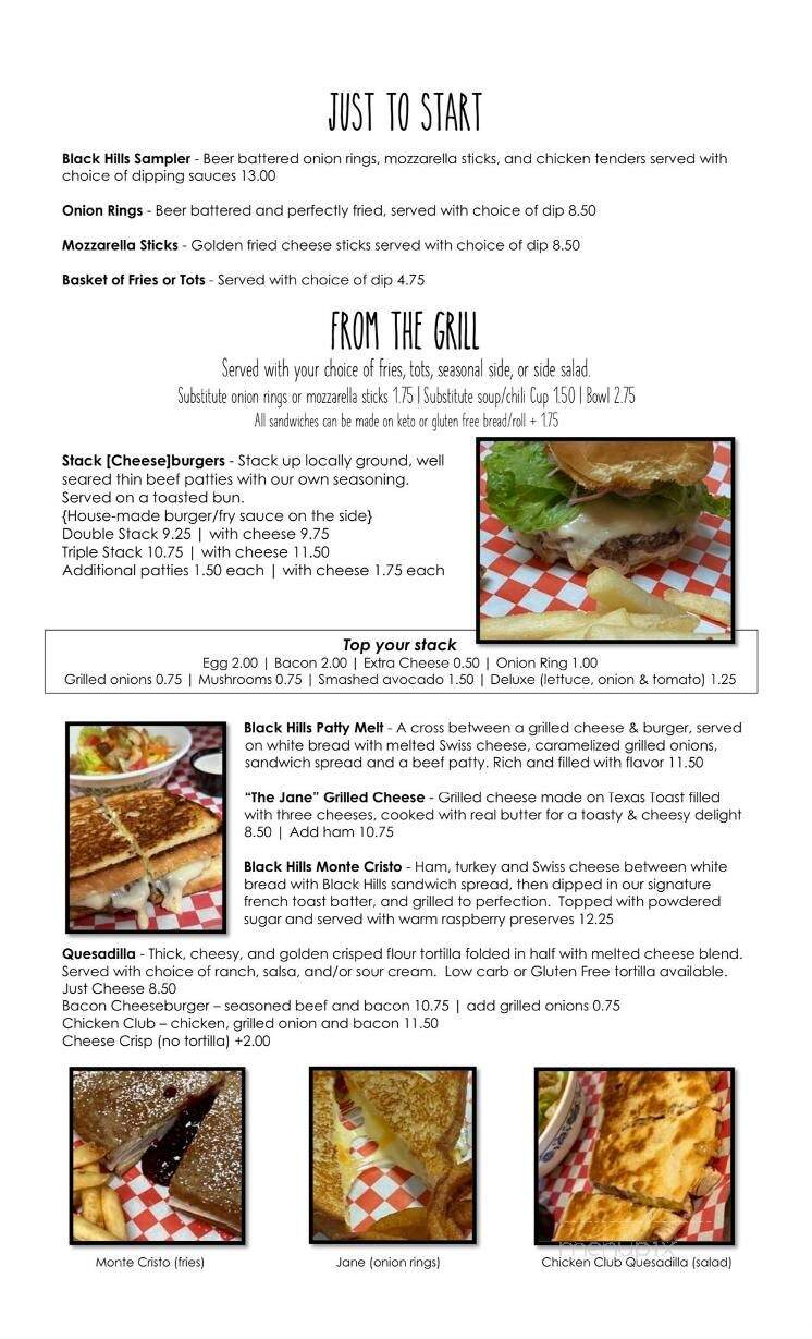 Black Hills Diner - Belle Fourche, SD menu_pic