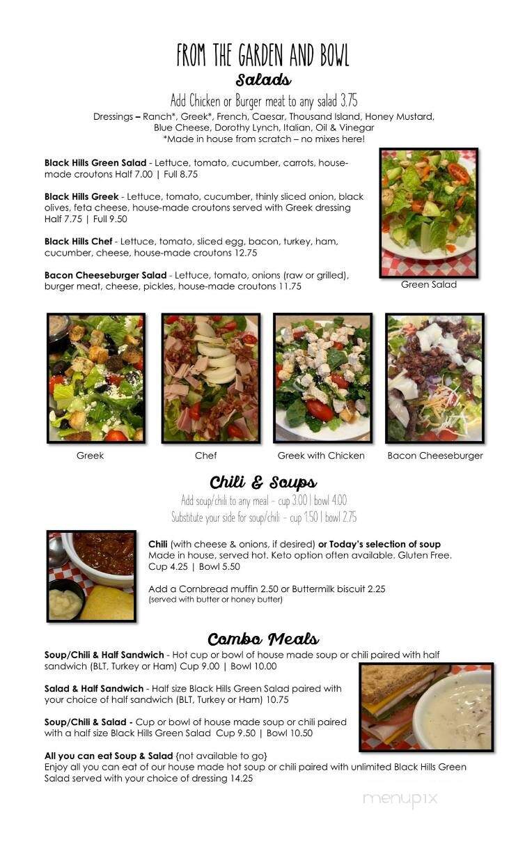 Black Hills Diner - Belle Fourche, SD menu_pic