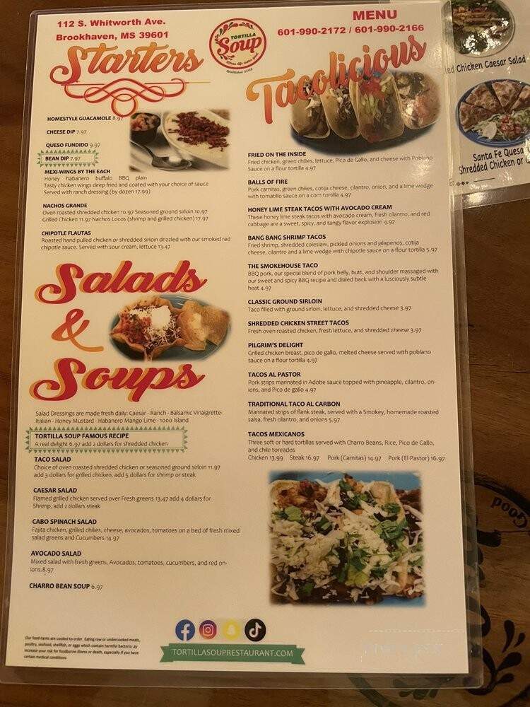 Tortilla Soup - Brookhaven, MS menu_pic