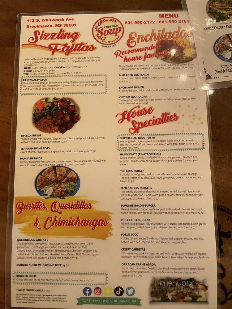 Tortilla Soup - Brookhaven, MS menu_pic