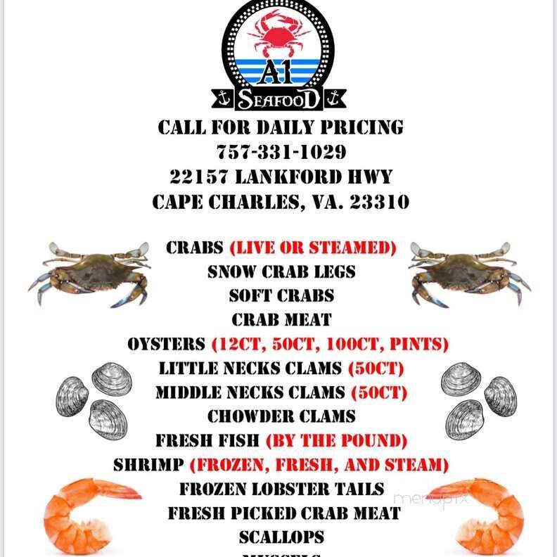 A1 Seafood - Cape Charles, VA menu_pic