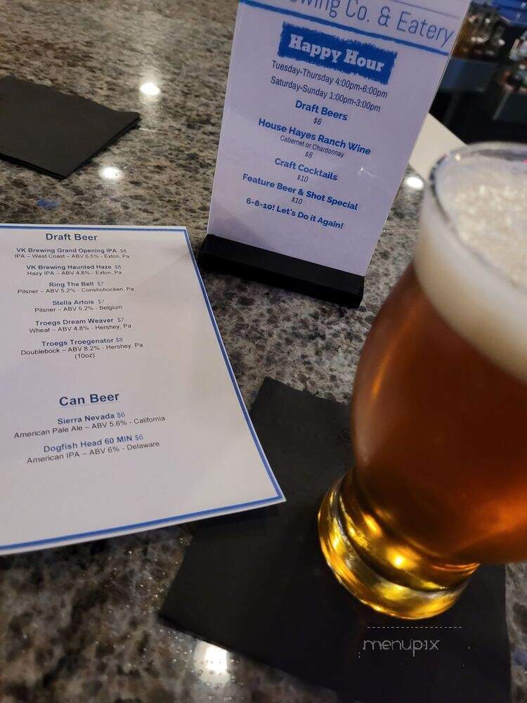 VK Brewery Co. & Eatery - Exton, PA menu_pic