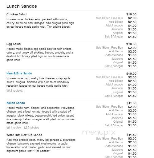 Sandos - Spokane, WA menu_pic