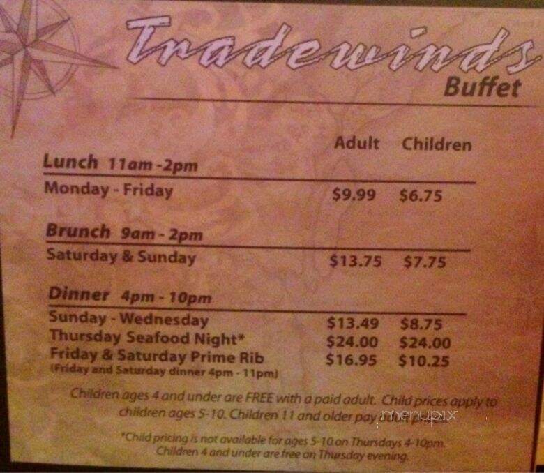 Tradewinds Buffet - Welch, MN menu_pic