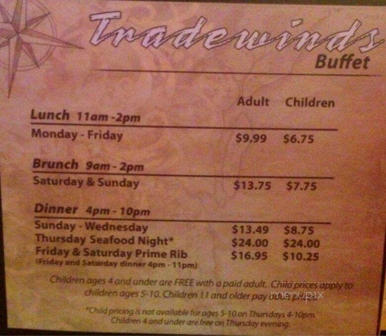 Tradewinds Buffet - Welch, MN