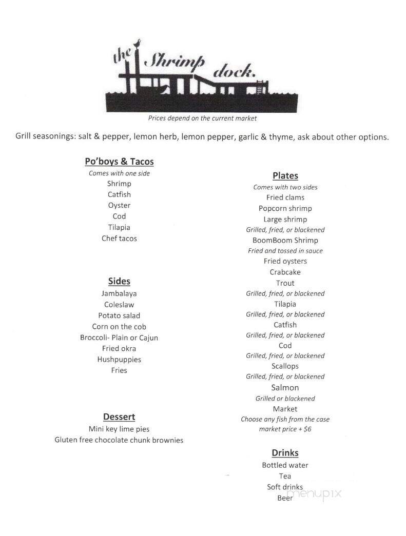 Shrimp Dock - Alcoa, TN menu_pic