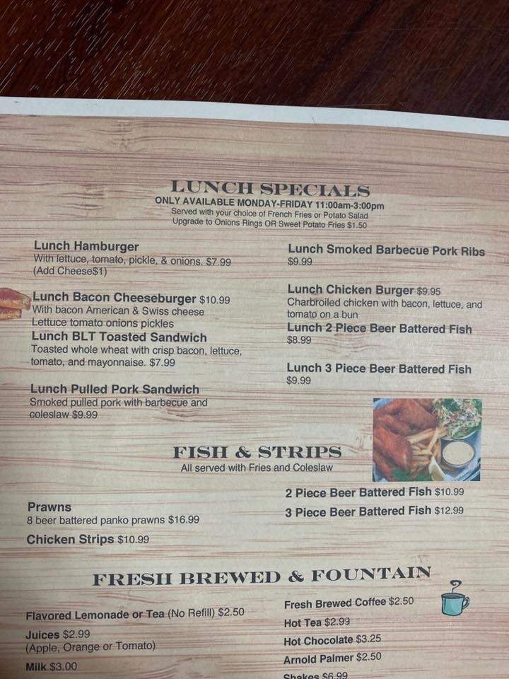 Bigfoot Restaurant - Willow Creek, CA menu_pic