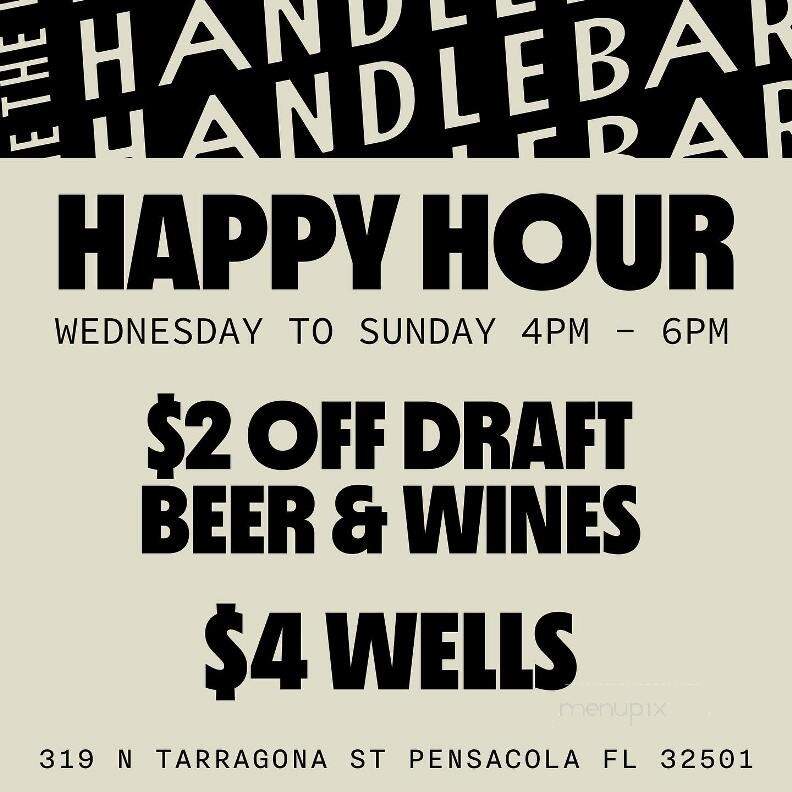 Handlebar - Pensacola, FL menu_pic
