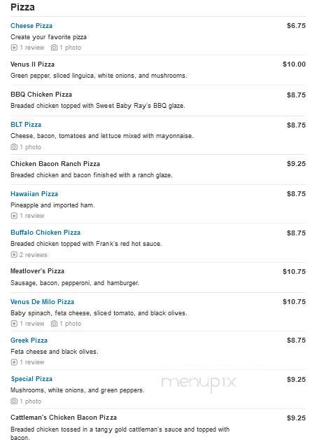 Venus II - Marshfield, MA menu_pic