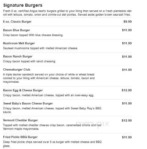 Venus II - Marshfield, MA menu_pic
