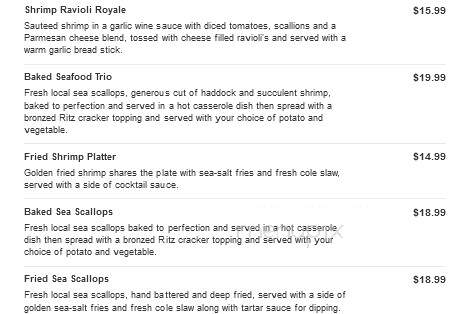 Venus II - Marshfield, MA menu_pic