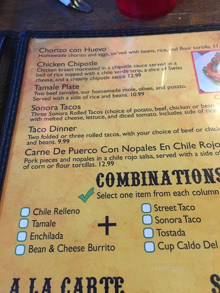 Chretin's Mexican Food - Yuma, AZ menu_pic