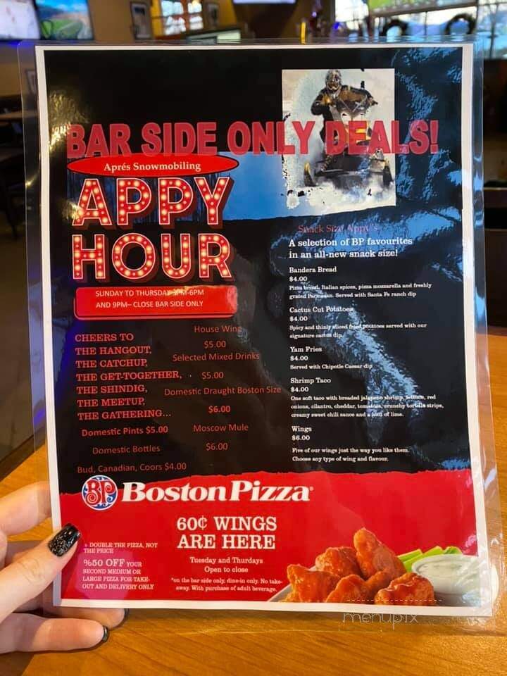Boston Pizza - Wasaga Beach, ON menu_pic