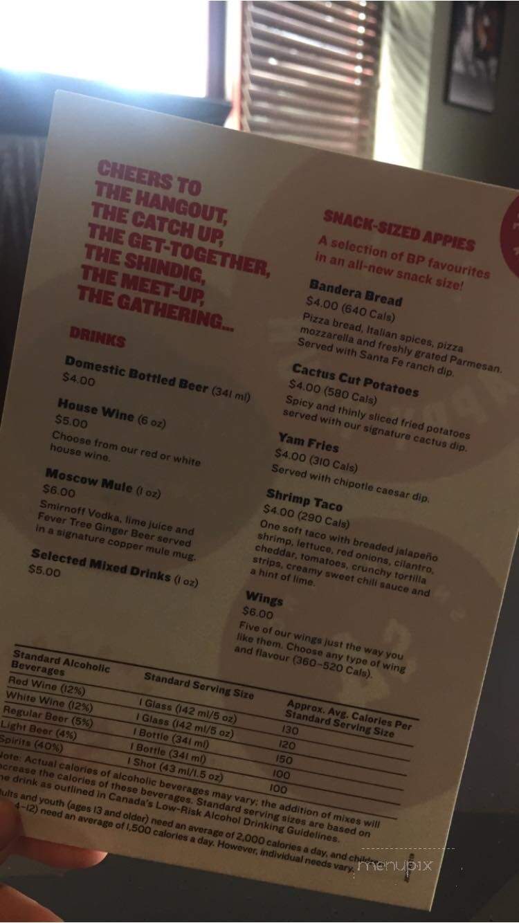 Boston Pizza - Wasaga Beach, ON menu_pic