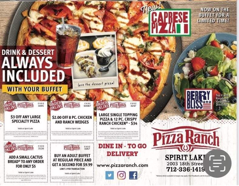 Pizza Ranch - Spirit Lake, IA menu_pic