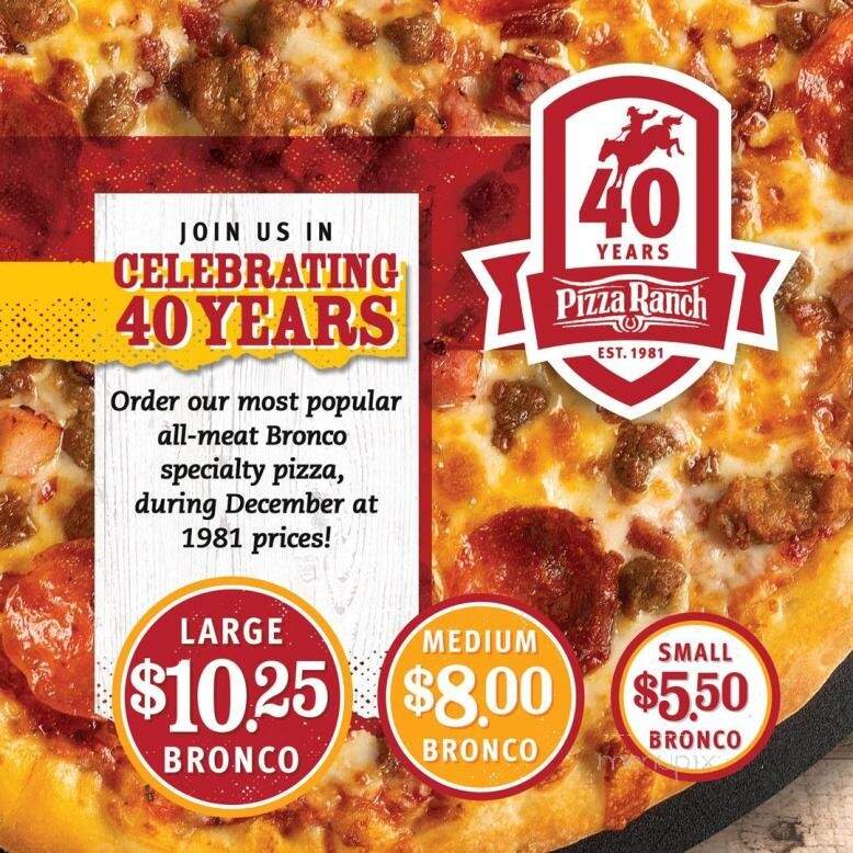 Pizza Ranch - Spirit Lake, IA menu_pic