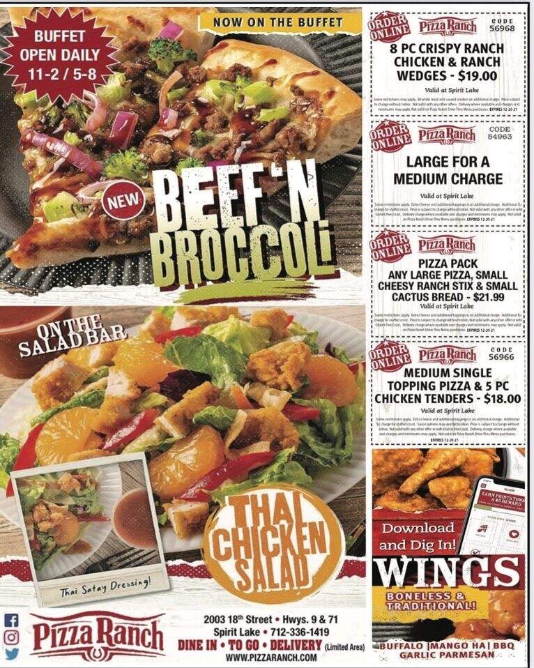 Pizza Ranch - Spirit Lake, IA menu_pic