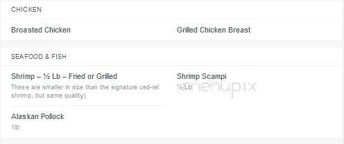 Ced-Rel Supper Club - Cedar Rapids, IA menu_pic