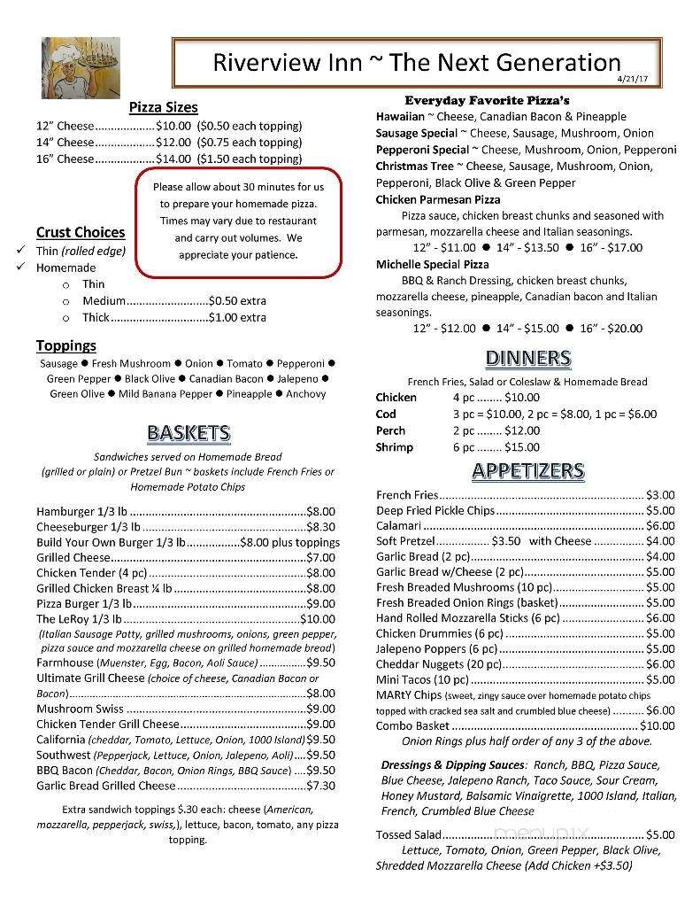 Riverview Inn - Saukville, WI menu_pic