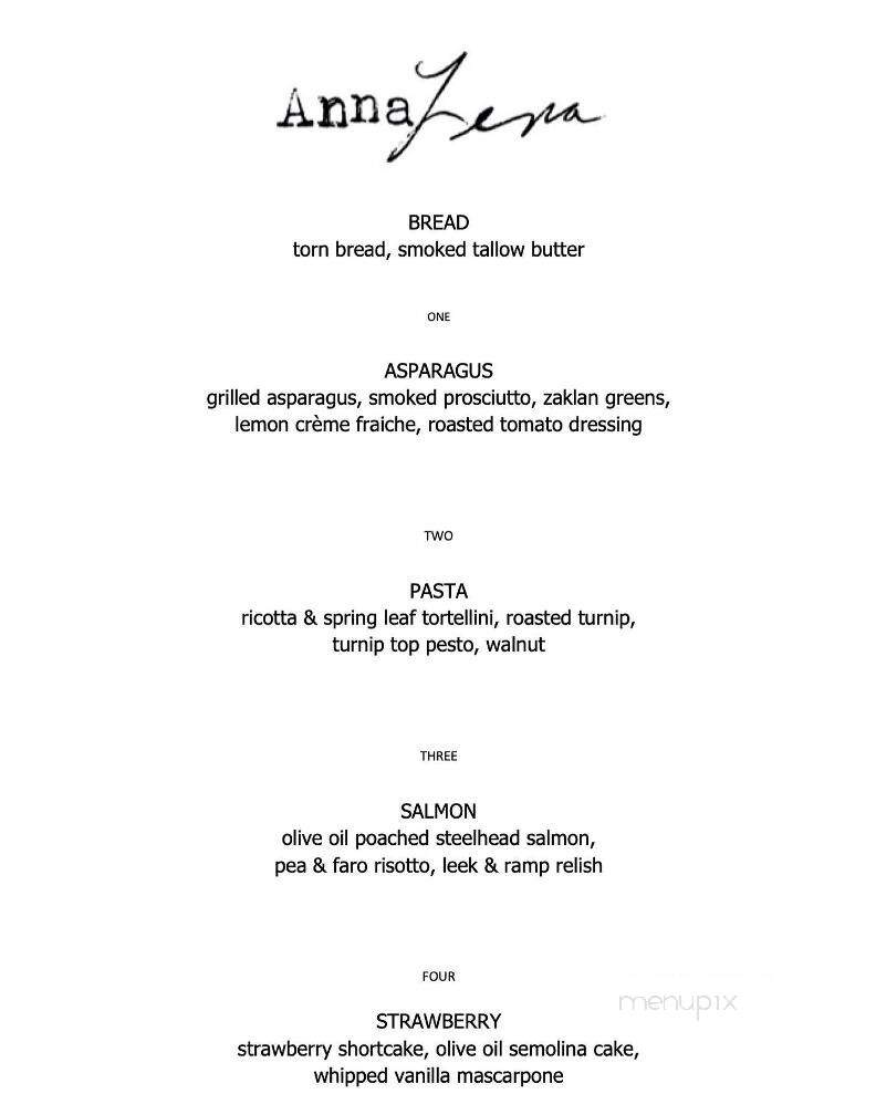 AnnaLena - Vancouver, BC menu_pic