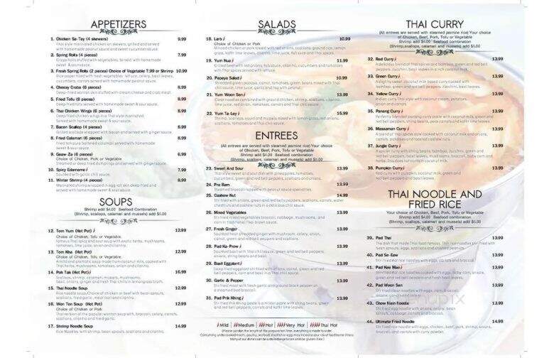 Yuma Thai Cuisine - Yuma, AZ menu_pic