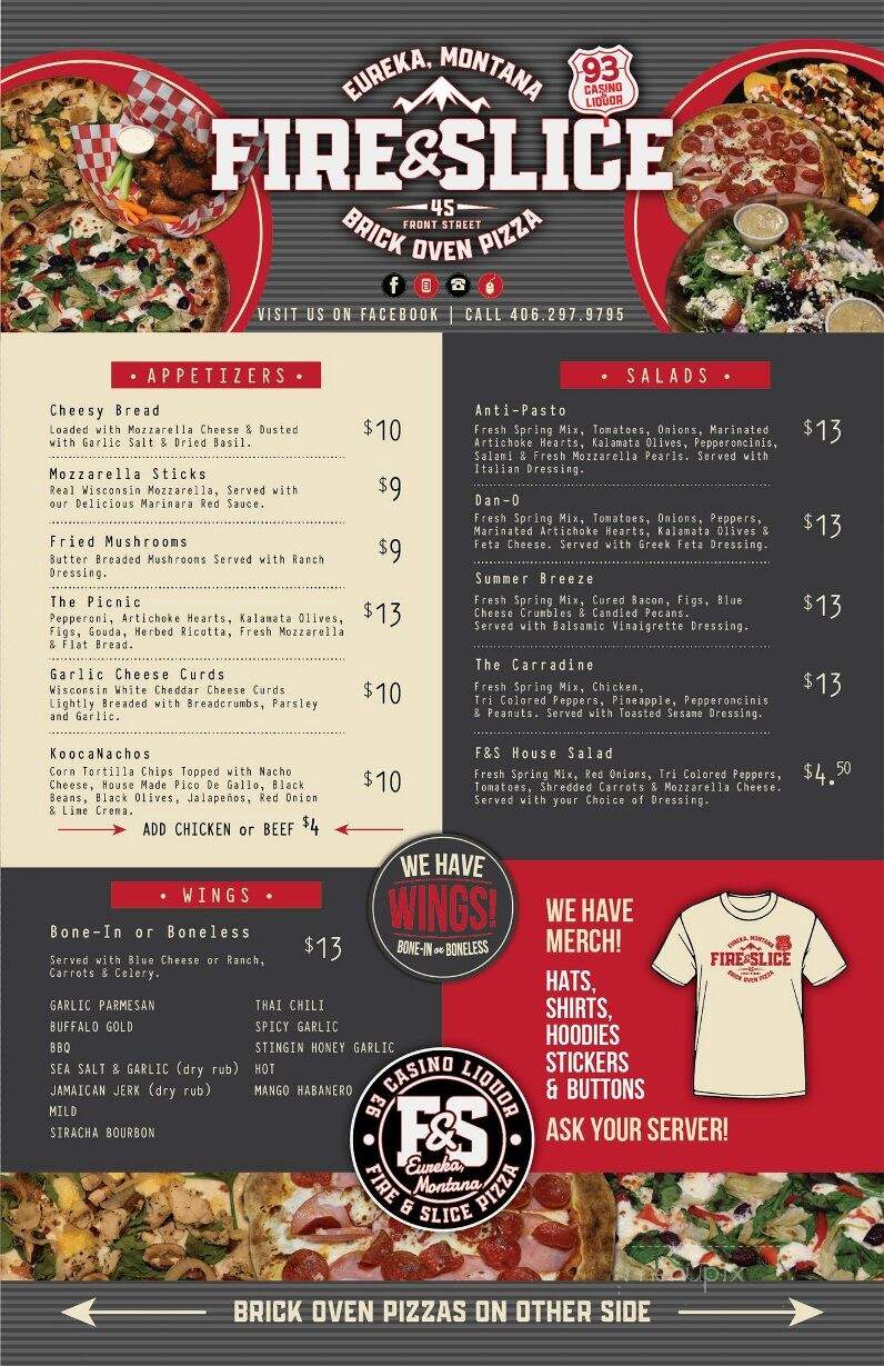 Fire and Slice Pizza - Eureka, MT menu_pic