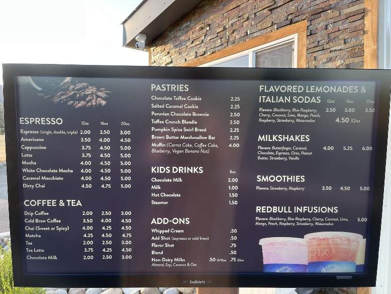 Overflow Coffee - Kelseyville, CA menu_pic