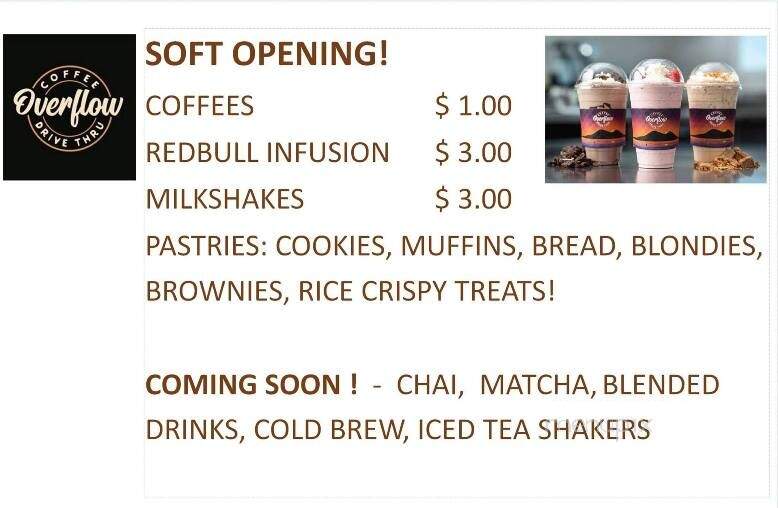 Overflow Coffee - Kelseyville, CA menu_pic