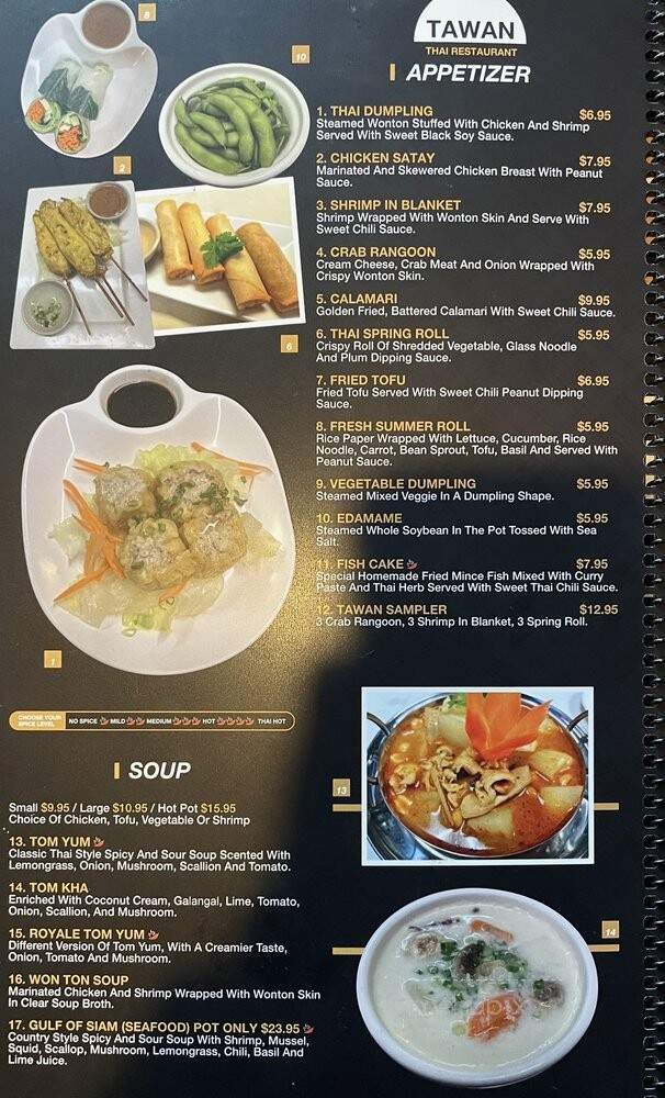 Tawan - Carlisle, PA menu_pic