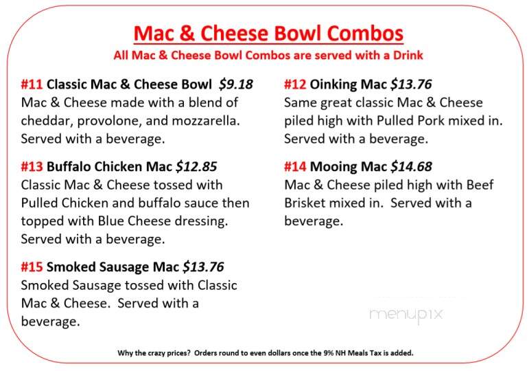 Up in Your Grill - Merrimack, NH menu_pic