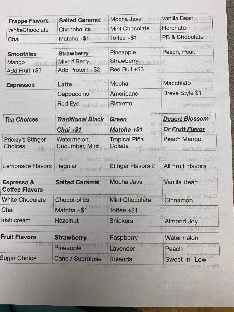 Prickly's Cafe - Sierra Vista, AZ menu_pic