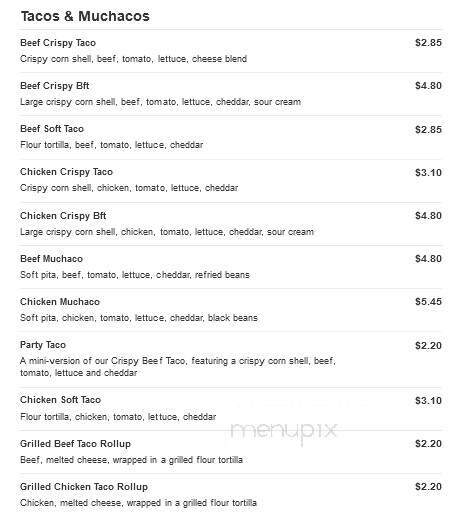 Taco Bueno - Rosenberg, TX menu_pic