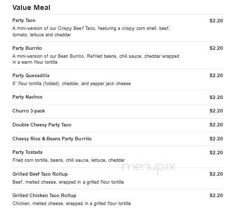 Taco Bueno - Rosenberg, TX menu_pic