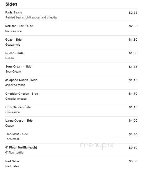 Taco Bueno - Rosenberg, TX menu_pic