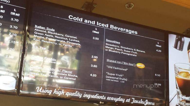 Tous les Jours - Dublin, CA menu_pic