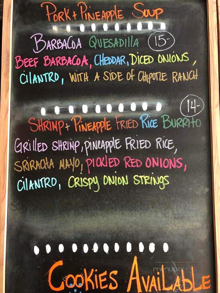 Taco Shop - Burrillville, RI menu_pic