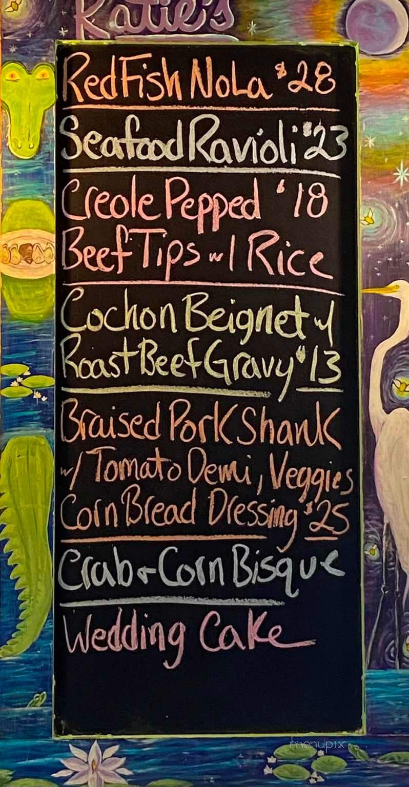 Katie's Restaurant & Bar - New Orleans, LA menu_pic