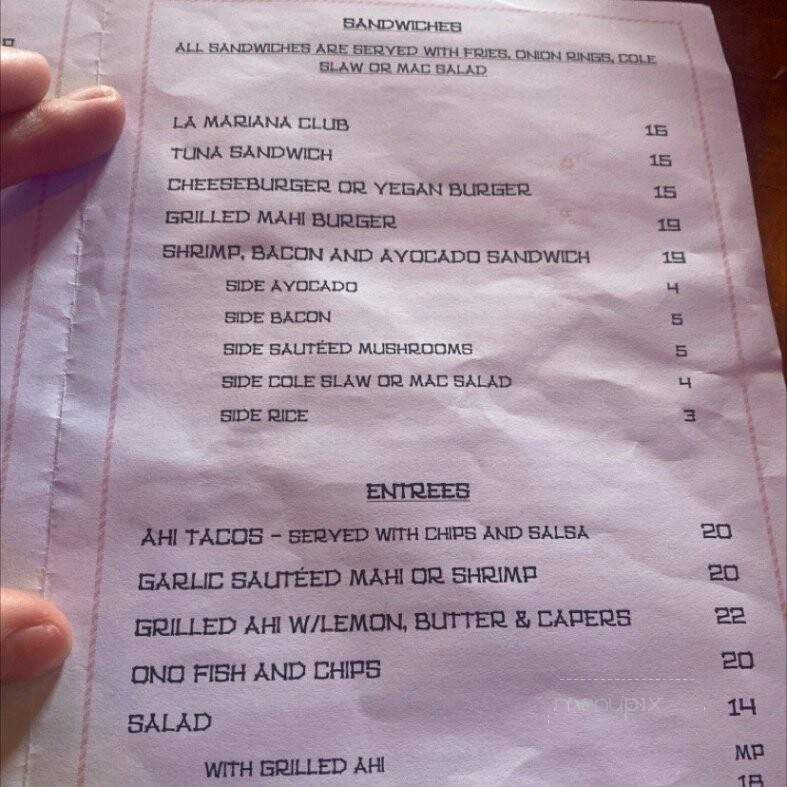 La Mariana Restaurant & Bar - Honolulu, HI menu_pic