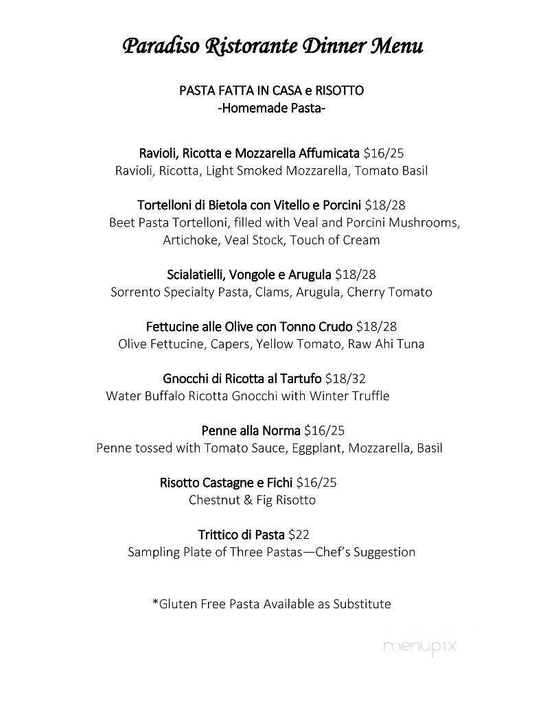 Paradiso Restaurant - Lake Worth, FL menu_pic