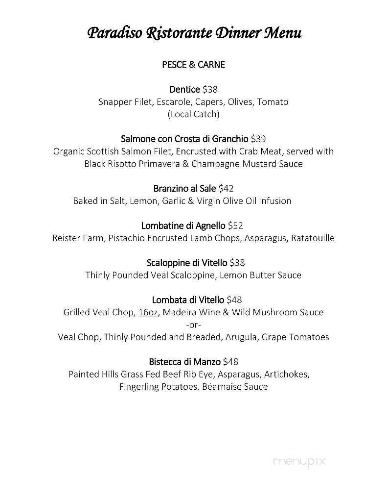 Paradiso Restaurant - Lake Worth, FL menu_pic