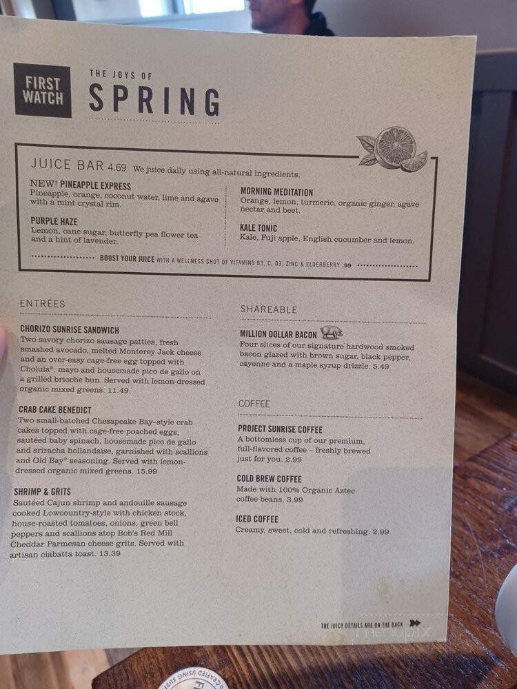 First Watch - Murrysville, PA menu_pic