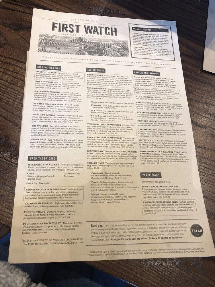 First Watch - Murrysville, PA menu_pic