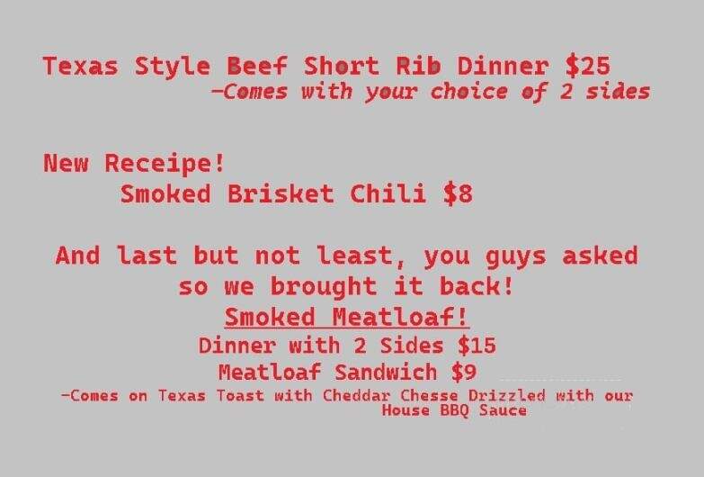 Butcher Bob's BBQ - Mountain Top, PA menu_pic