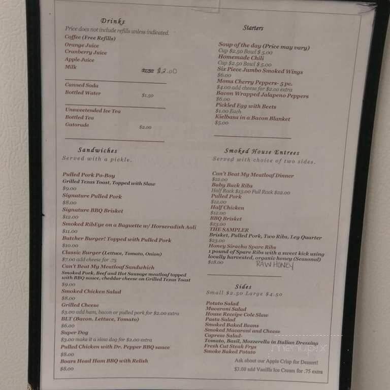 Butcher Bob's BBQ - Mountain Top, PA menu_pic