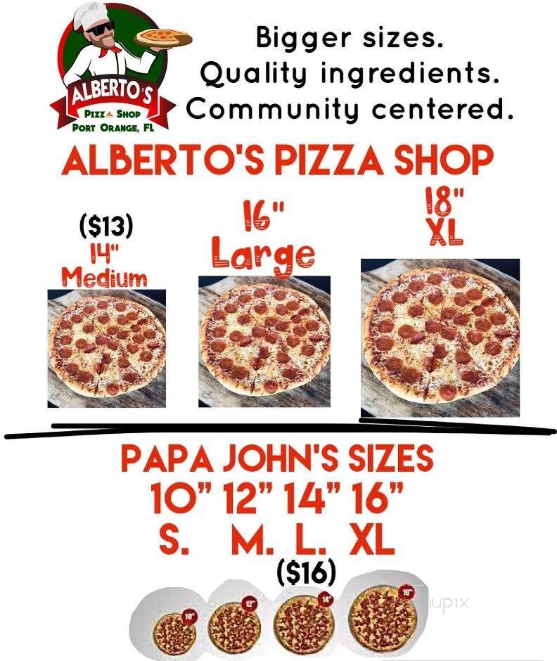 Alberto's Pizza Shop - Port Orange, FL menu_pic