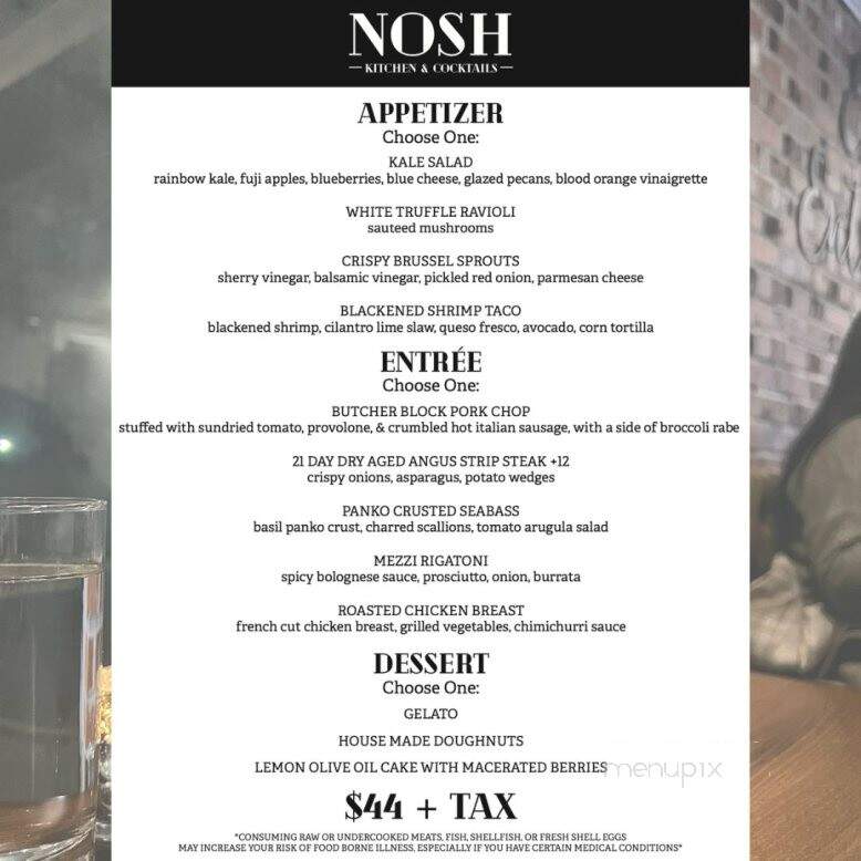 Nosh Kitchen & Cocktails - Hauppauge, NY menu_pic