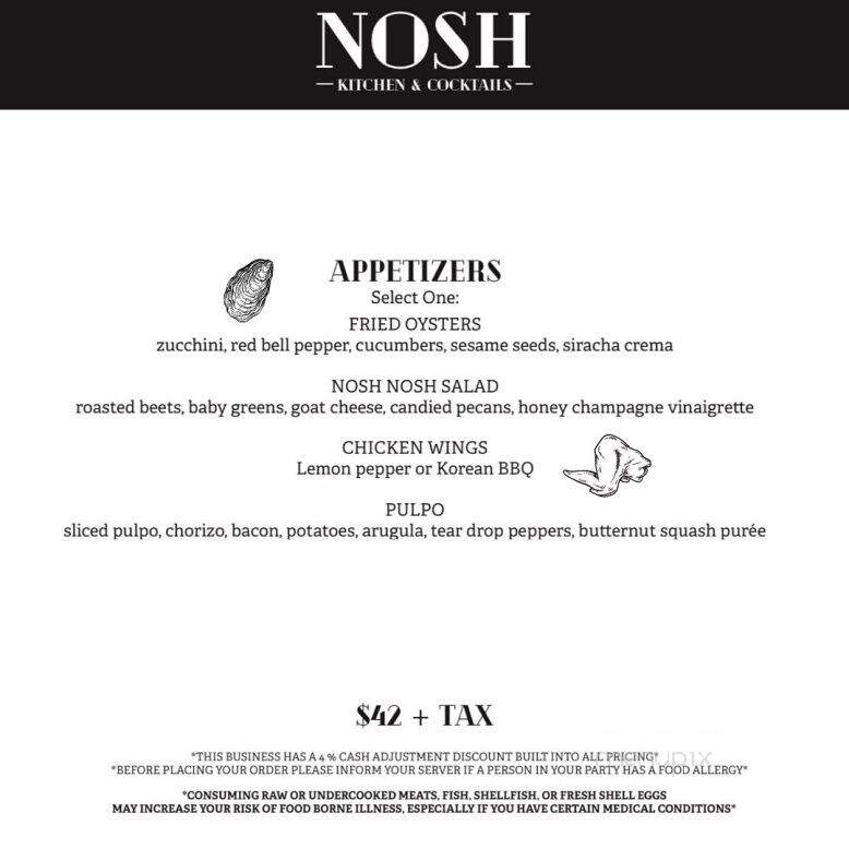 Nosh Kitchen & Cocktails - Hauppauge, NY menu_pic