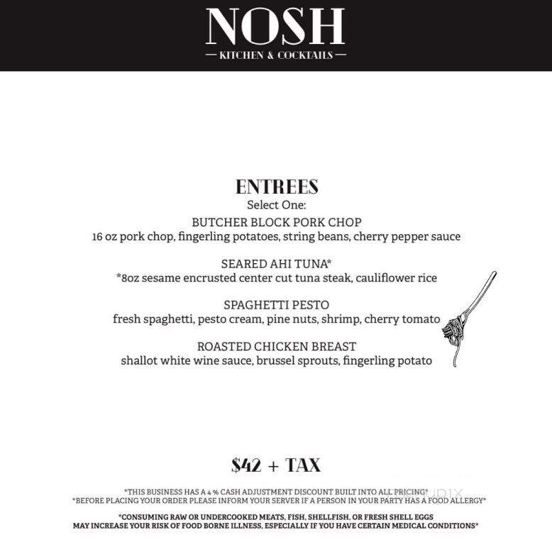 Nosh Kitchen & Cocktails - Hauppauge, NY menu_pic