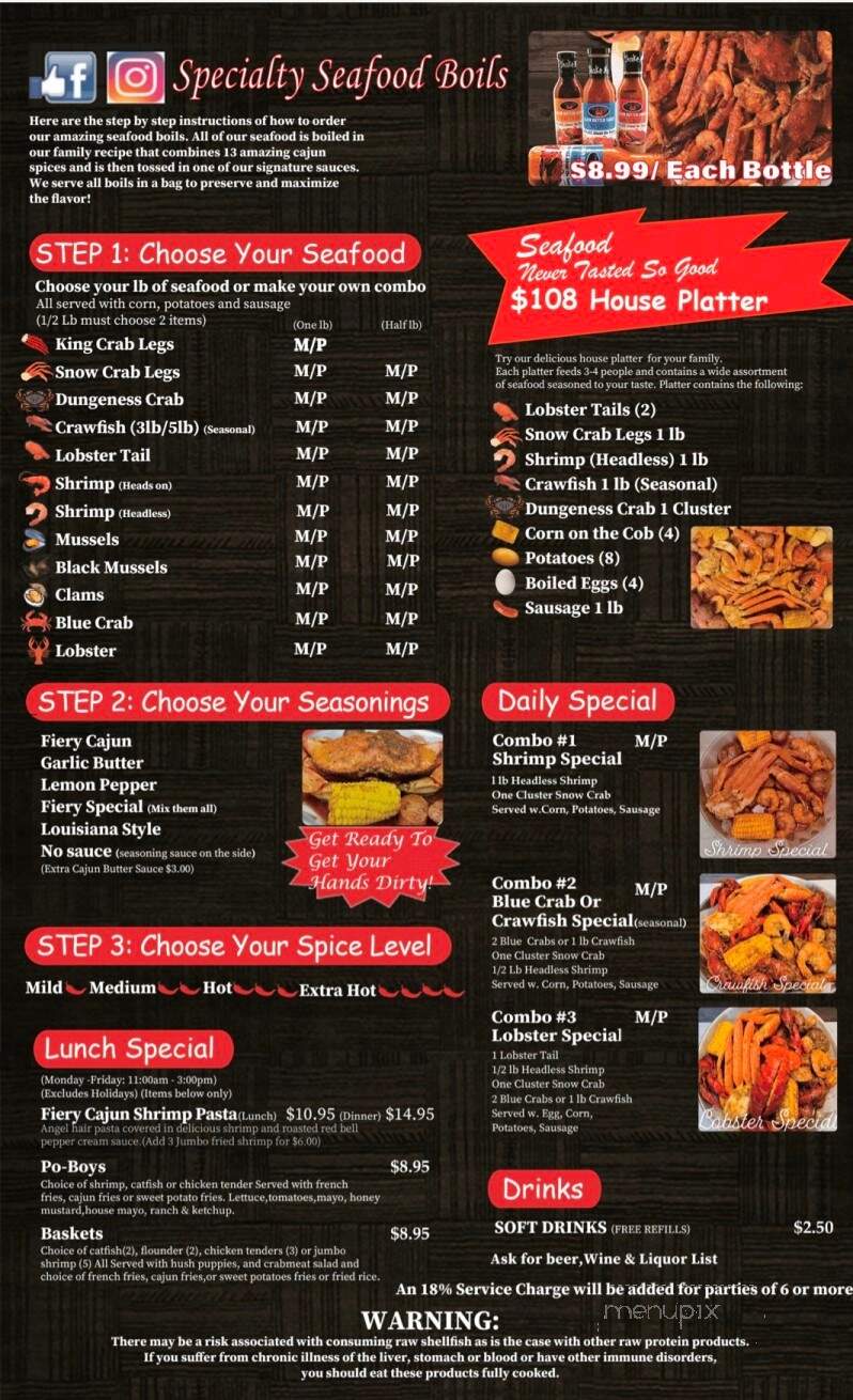 Fiery Crab - Denham Springs, LA menu_pic