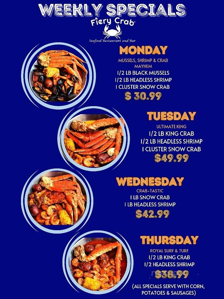 Fiery Crab - Denham Springs, LA menu_pic